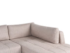 Corner Sofa Bed INNVIK Fabric Light Brown with Storage 4 Seater Left Hand