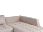 Corner Sofa Bed INNVIK Fabric Light Brown with Storage 4 Seater Left Hand