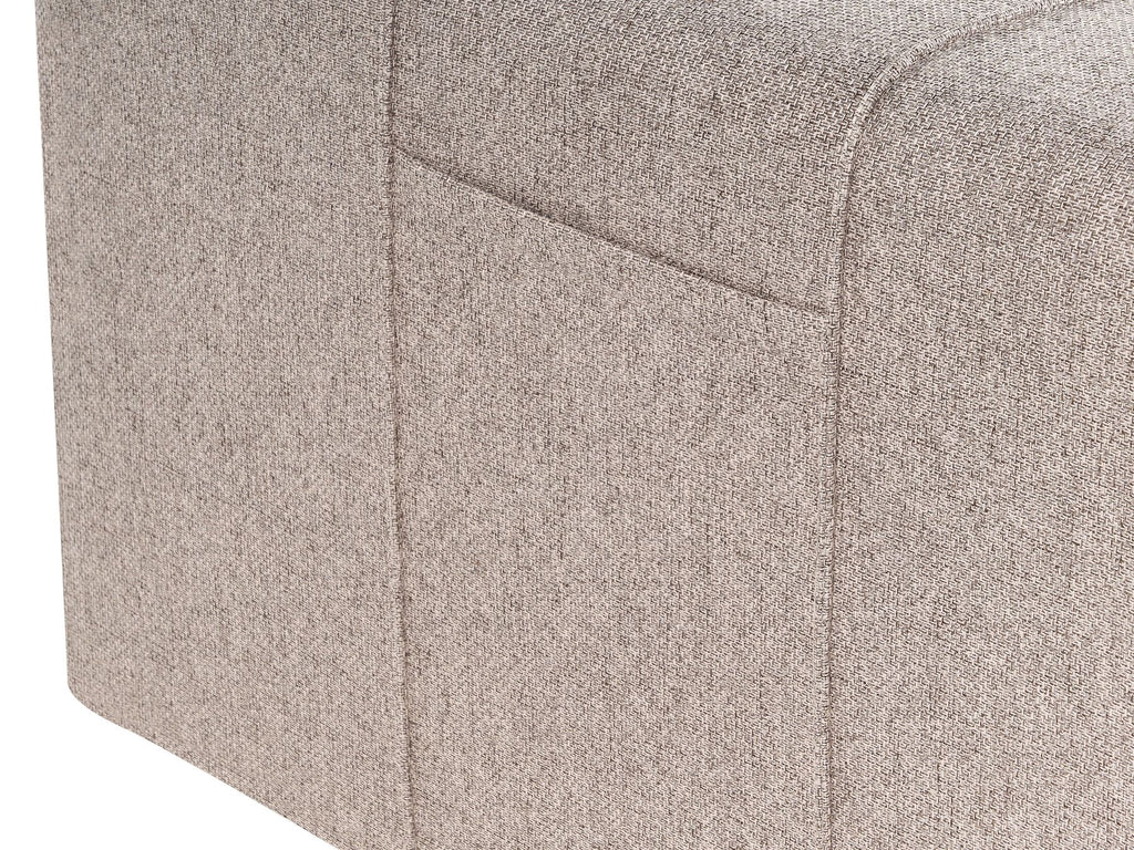 Corner Sofa Bed INNVIK Fabric Light Brown with Storage 4 Seater Left Hand