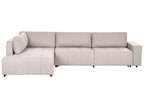 Corner Sofa Bed INNVIK Fabric Light Brown with Storage 4 Seater Right Hand