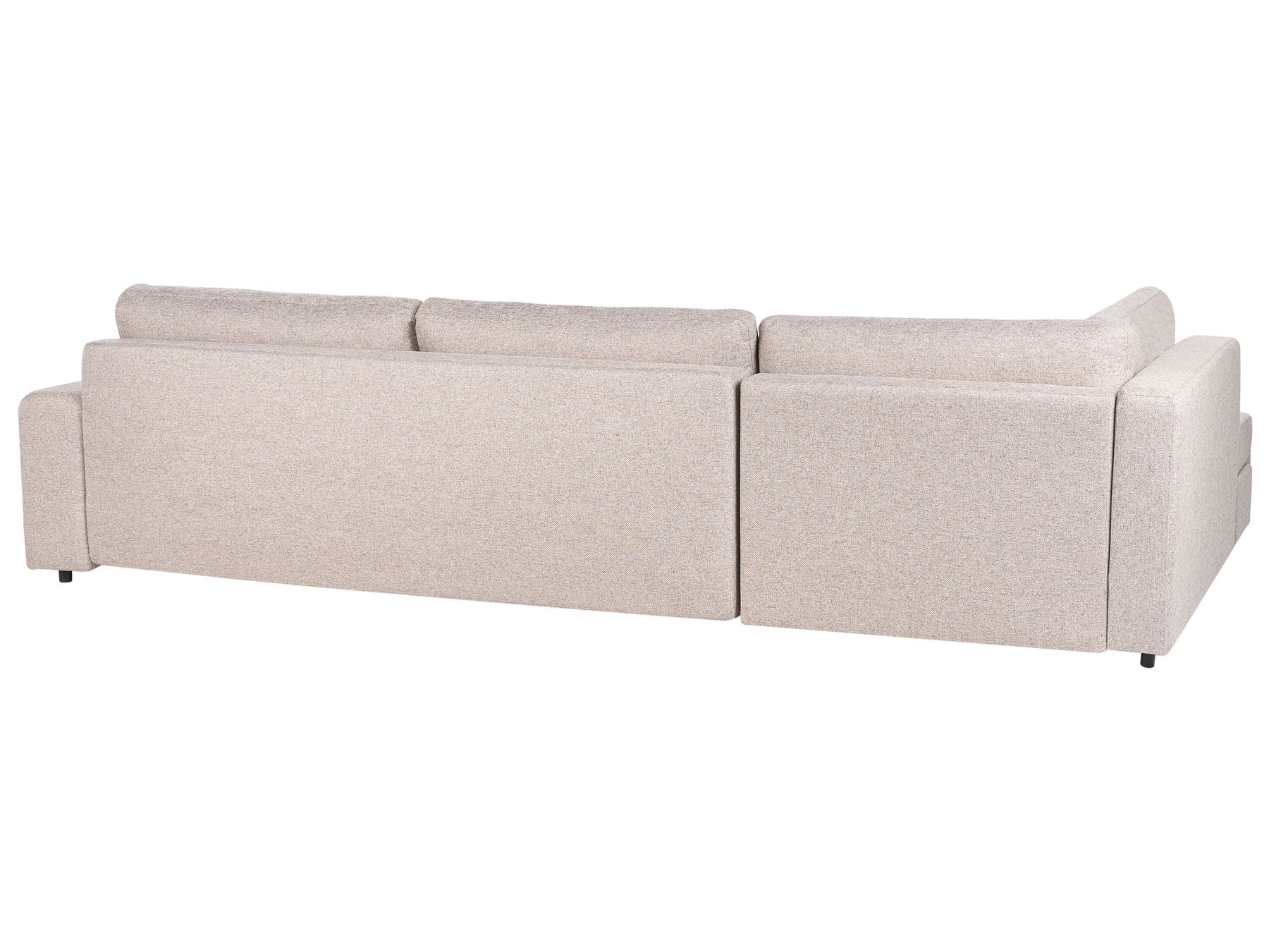 Corner Sofa Bed INNVIK Fabric Light Brown with Storage 4 Seater Right Hand