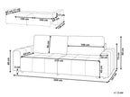 Sofa Bed INNVIK Fabric Light Brown with Storage 3 Seater