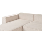 U-Shape Sofa Bed VATNE Fabric Light Beige with Storage 4 Seater