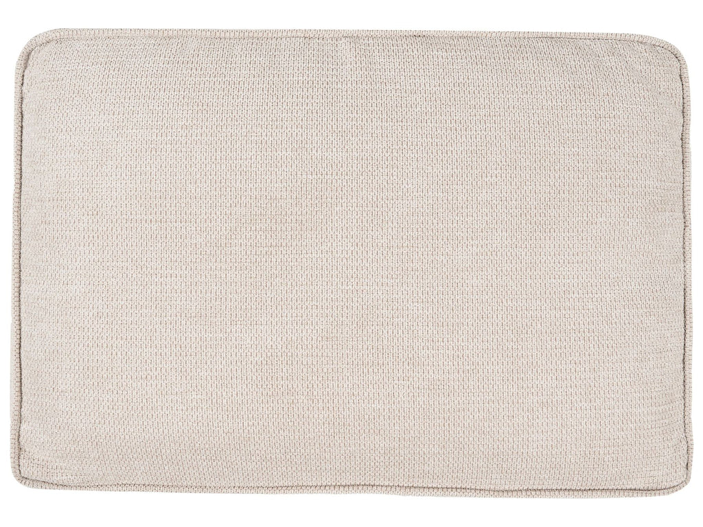 U-Shape Sofa Bed VATNE Fabric Light Beige with Storage 4 Seater
