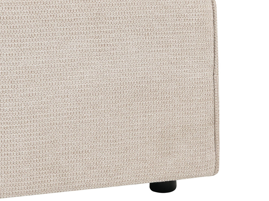 U-Shape Sofa Bed VATNE Fabric Light Beige with Storage 4 Seater