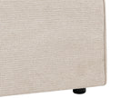 U-Shape Sofa Bed VATNE Fabric Light Beige with Storage 4 Seater