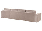 U-Shape Sofa Bed VATNE Fabric Light Brown with Storage 4 Seater