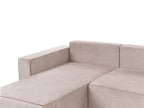 U-Shape Sofa Bed VATNE Fabric Light Brown with Storage 4 Seater