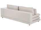 2 Seater Fabric Sofa Beige HEDEN