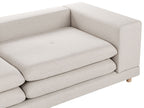2 Seater Fabric Sofa Beige HEDEN