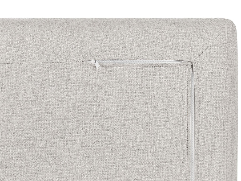 2 Seater Fabric Sofa Beige HEDEN