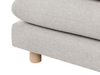 2 Seater Fabric Sofa with Ottoman Beige HEDEN