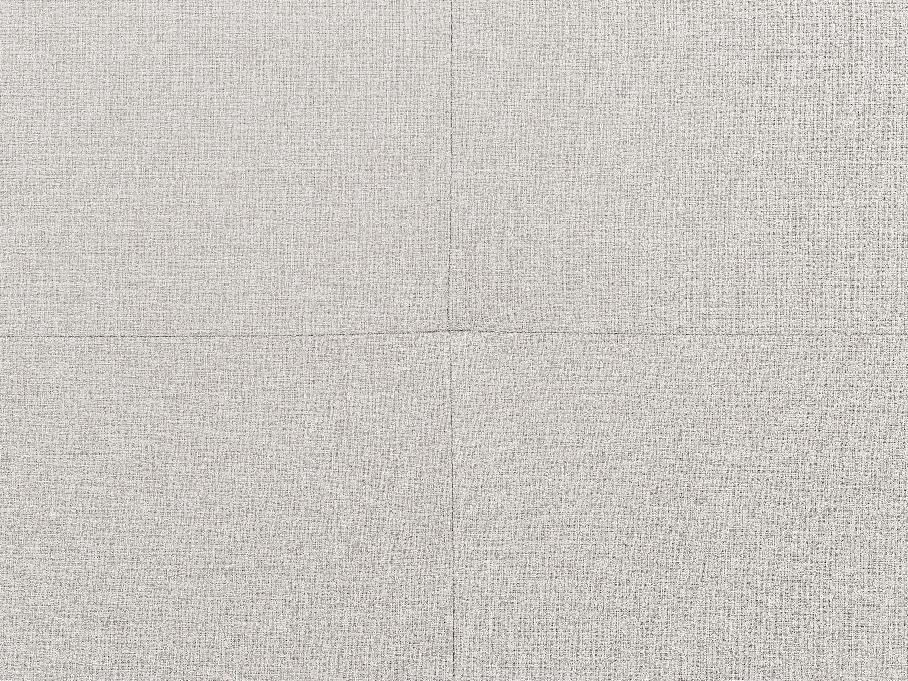 2 Seater Fabric Sofa with Ottoman Beige HEDEN