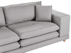2 Seater Fabric Sofa Grey HEDEN