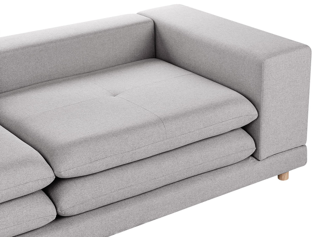 2 Seater Fabric Sofa Grey HEDEN