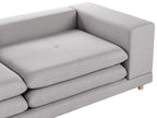 2 Seater Fabric Sofa Grey HEDEN