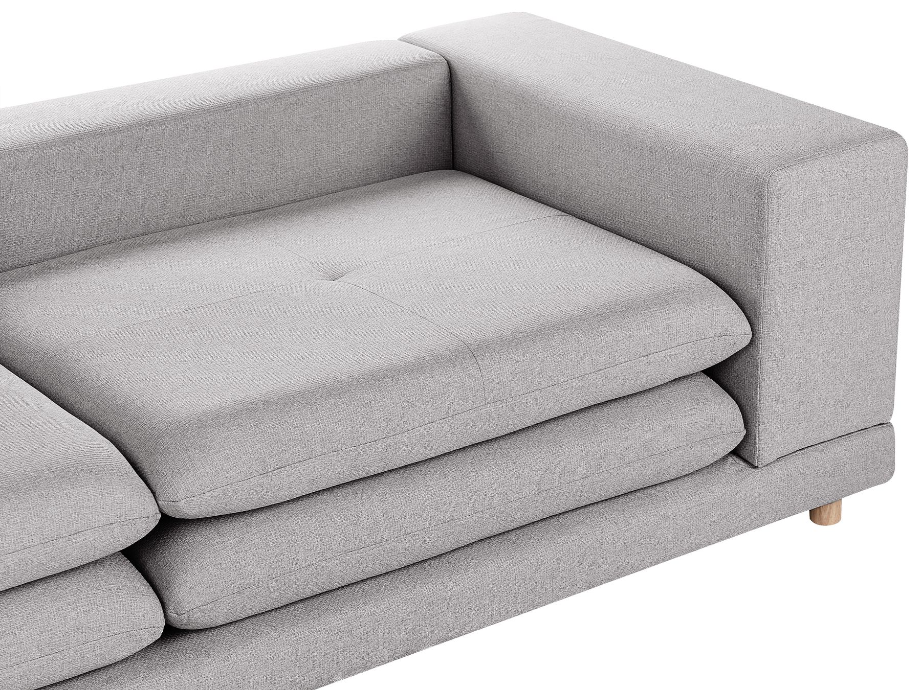 2 Seater Fabric Sofa Grey HEDEN