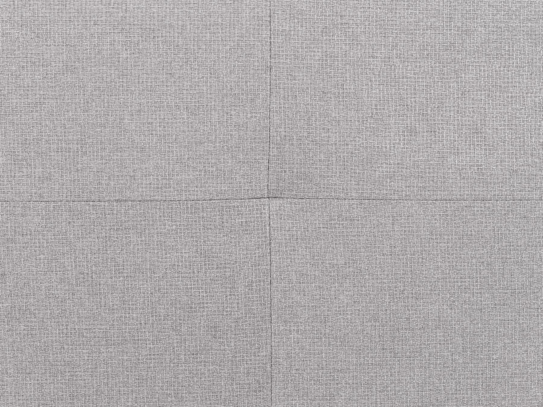2 Seater Fabric Sofa with Ottoman Grey HEDEN