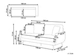 3 Seater Fabric Sofa Off-White VESALA