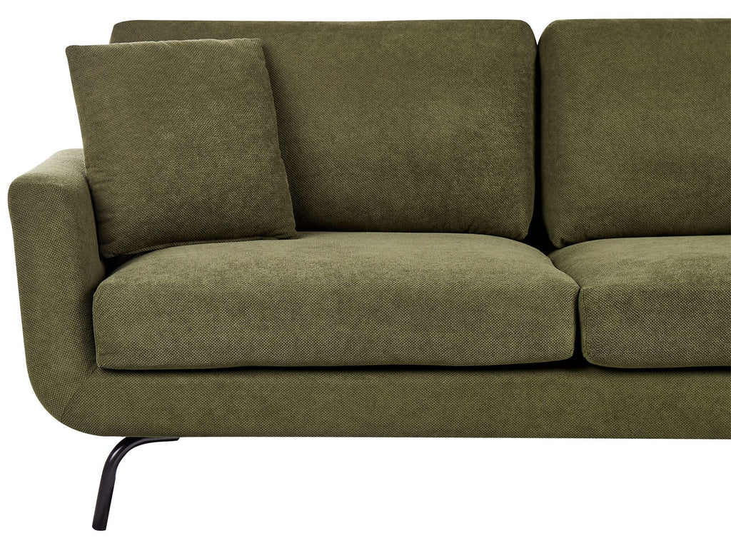 3 Seater Fabric Sofa Dark Green VESALA