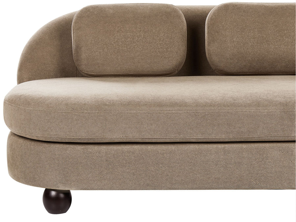 3 Seater Fabric Sofa Light Brown FANSEN