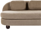 3 Seater Fabric Sofa Light Brown FANSEN