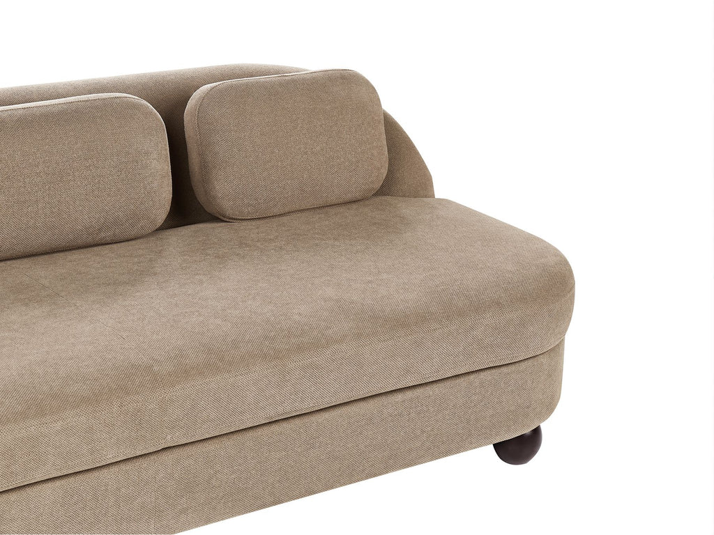 3 Seater Fabric Sofa Light Brown FANSEN