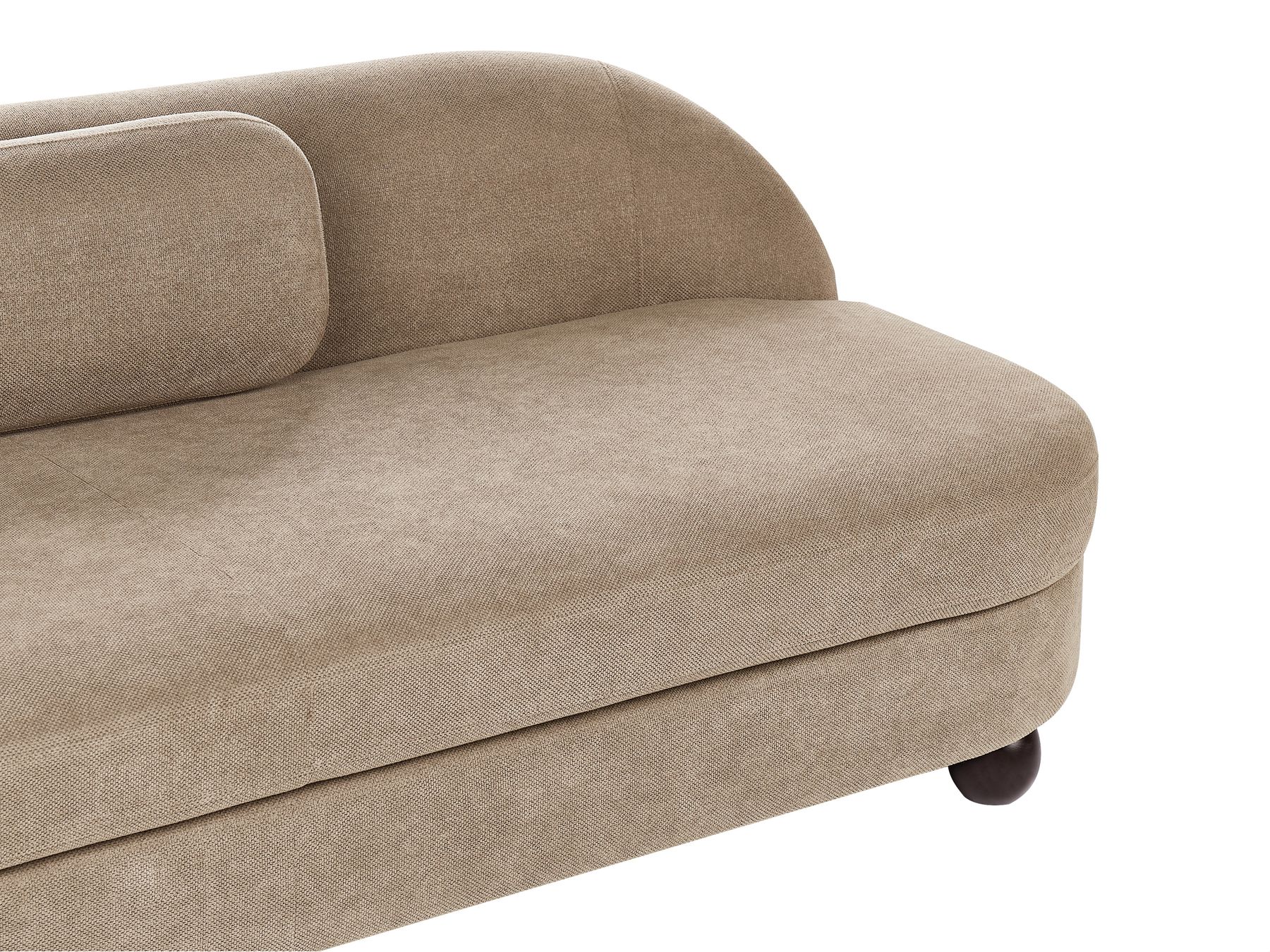 3 Seater Fabric Sofa Light Brown FANSEN