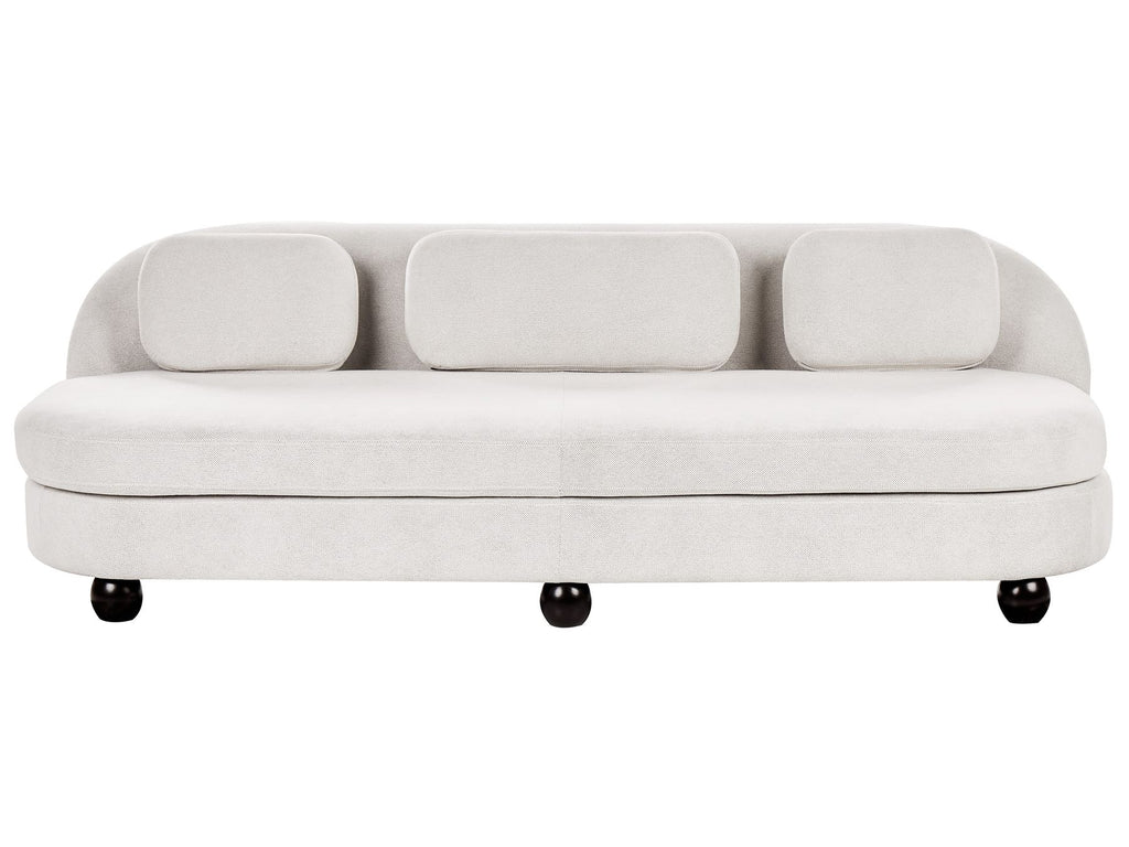 3 Seater Fabric Sofa Off-White FANSEN