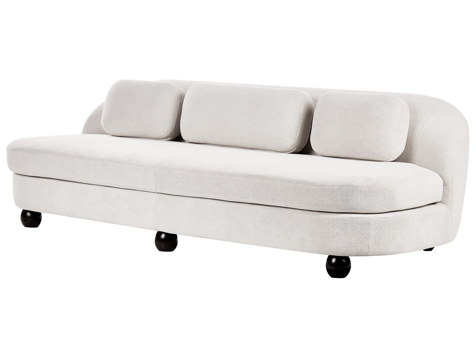3 Seater Fabric Sofa Off-White FANSEN