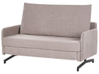 Fabric Sofa Bed Taupe BELFAST