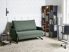 Fabric Sofa Bed Green BELFAST