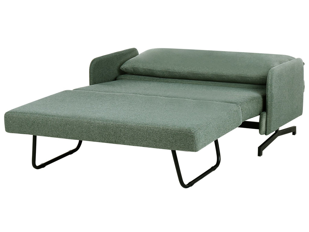 Fabric Sofa Bed Green BELFAST