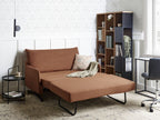Fabric Sofa Bed Red BELFAST