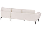 3 Seater Fabric Sofa Light Beige KANSSELI