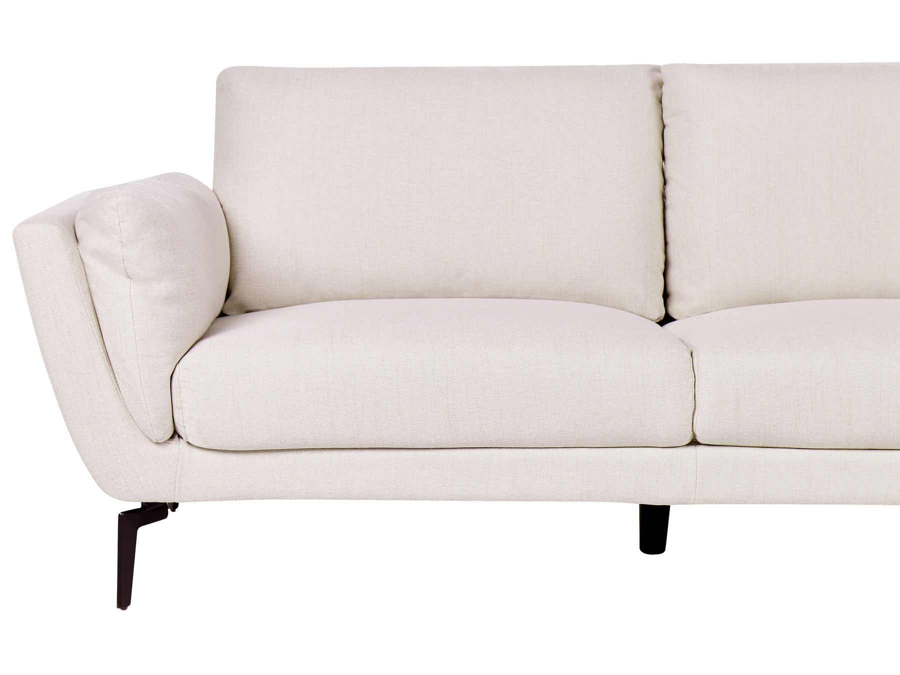 3 Seater Fabric Sofa Light Beige KANSSELI