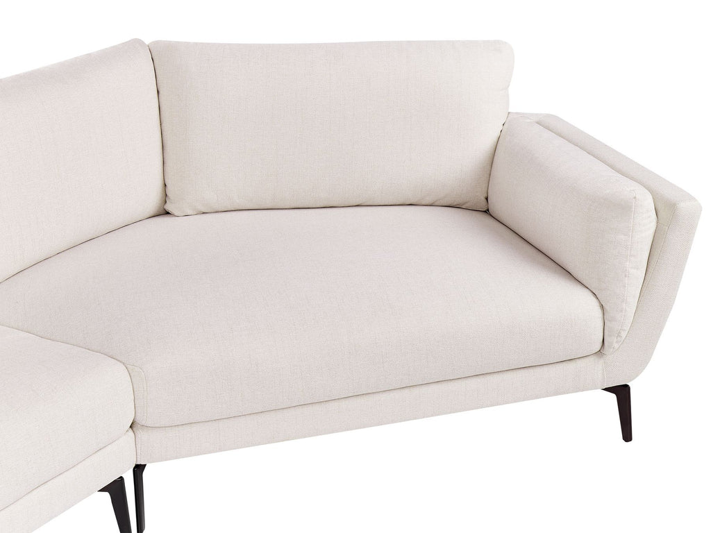 3 Seater Fabric Sofa Light Beige KANSSELI