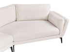 3 Seater Fabric Sofa Light Beige KANSSELI