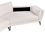 3 Seater Fabric Sofa Light Beige KANSSELI
