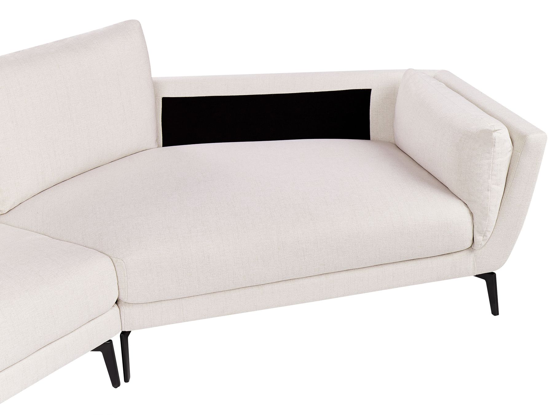 3 Seater Fabric Sofa Light Beige KANSSELI