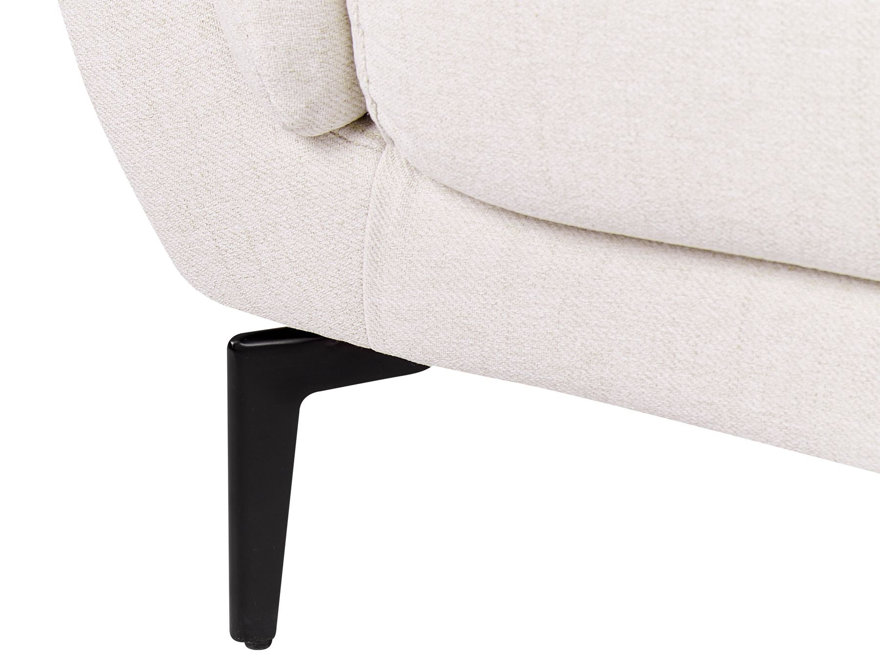 3 Seater Fabric Sofa Light Beige KANSSELI