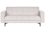 Sofa Bed ALNES Fabric Off-White 3 Seater