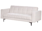 Sofa Bed ALNES Fabric Off-White 3 Seater