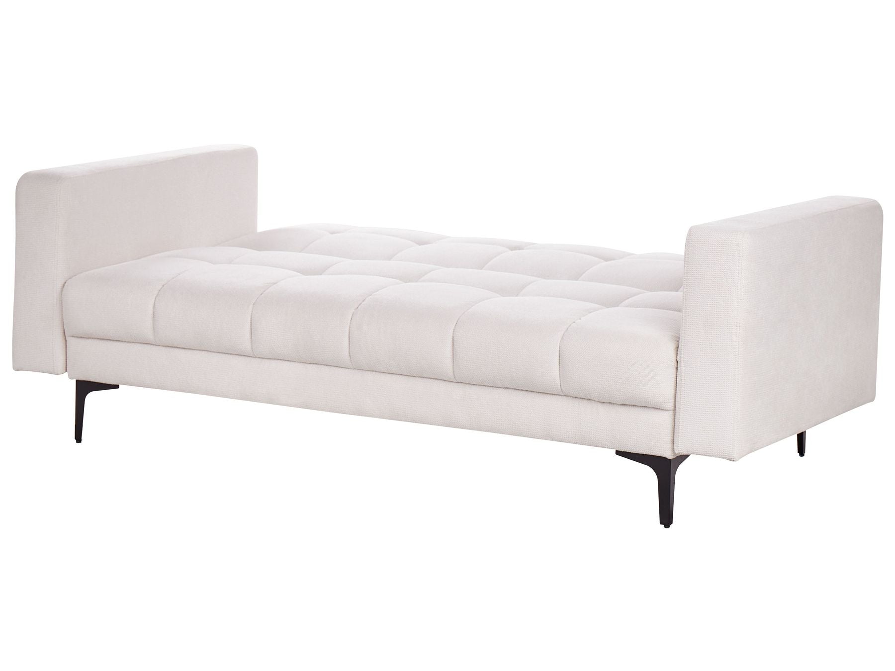 Sofa Bed ALNES Fabric Off-White 3 Seater