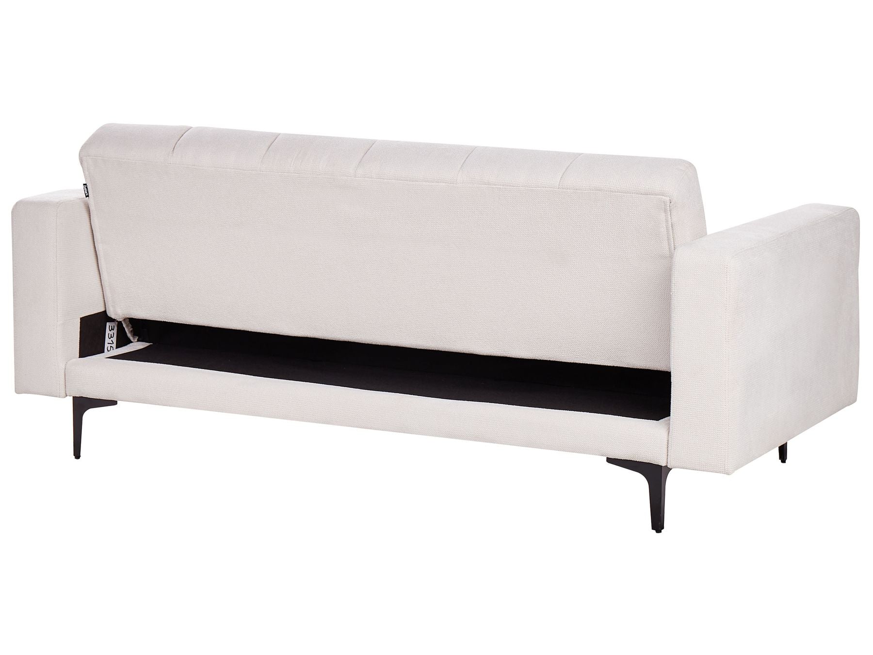 Sofa Bed ALNES Fabric Off-White 3 Seater