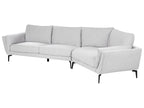 3 Seater Fabric Sofa Light Grey KANSSELI