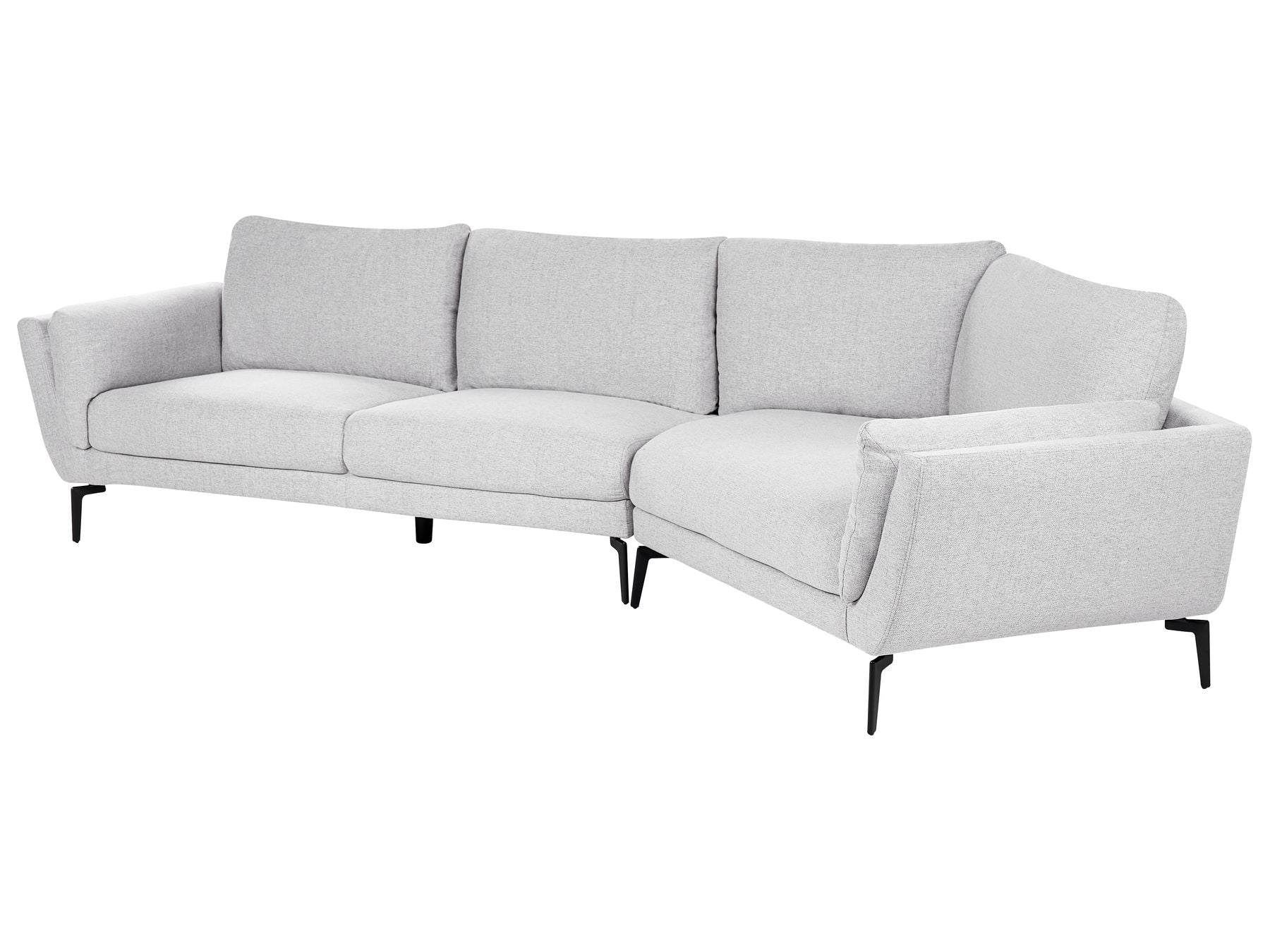 3 Seater Fabric Sofa Light Grey KANSSELI