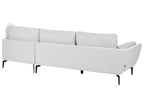 3 Seater Fabric Sofa Light Grey KANSSELI