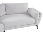 3 Seater Fabric Sofa Light Grey KANSSELI