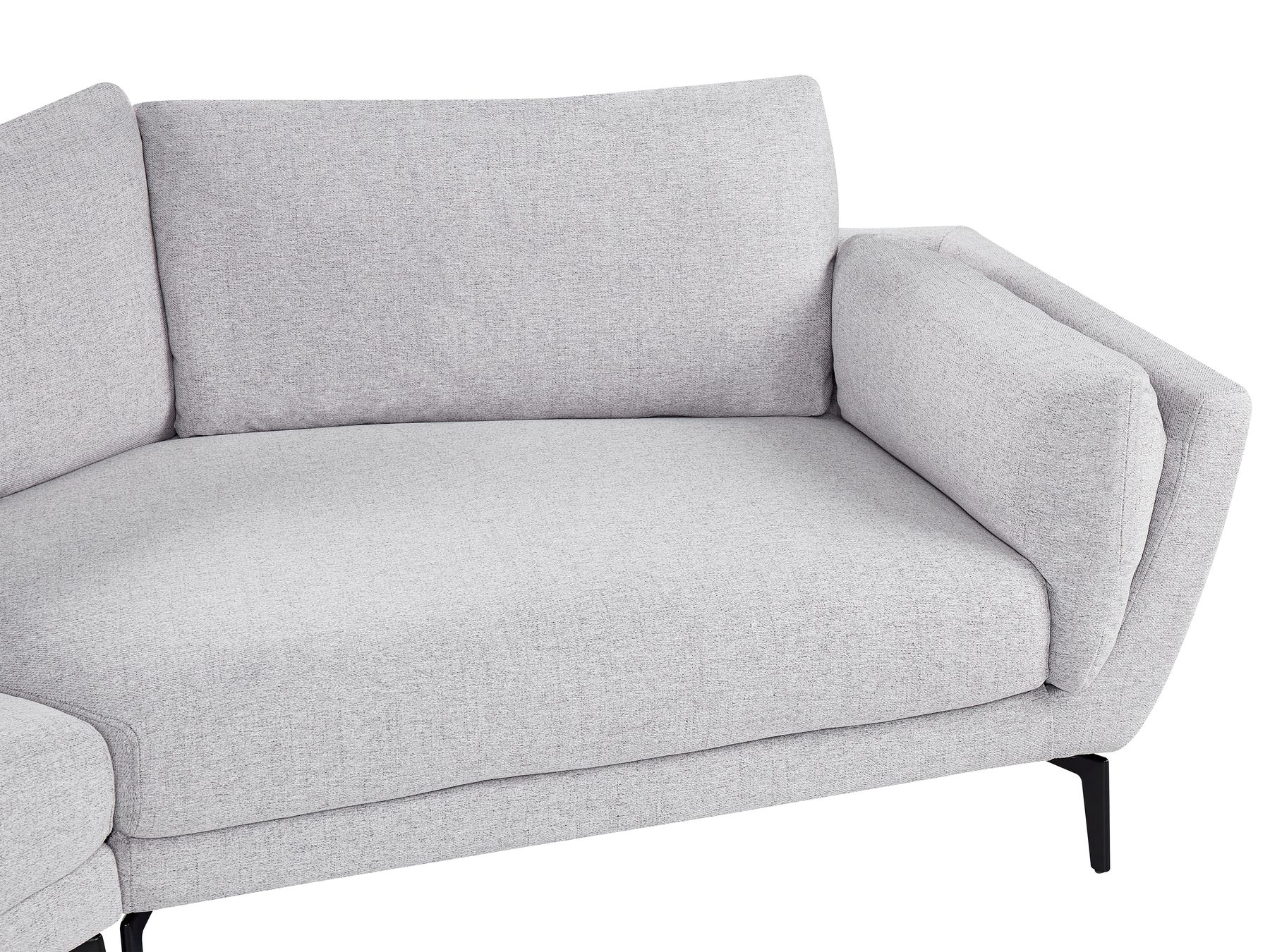 3 Seater Fabric Sofa Light Grey KANSSELI